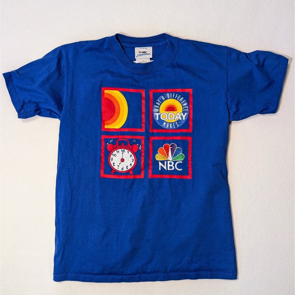 NBC experience Men's Unisex Medium Blue Short Sleeve Shirt
